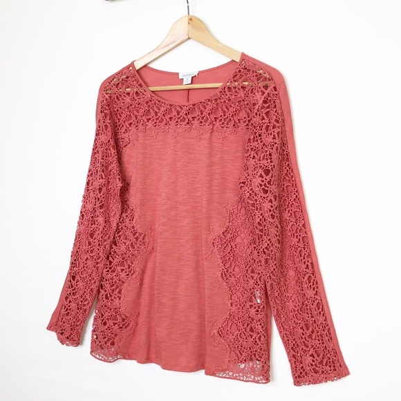 Sundance Lily’s Paramour Long sleeved appliqué lace top - Picture 8 of 10